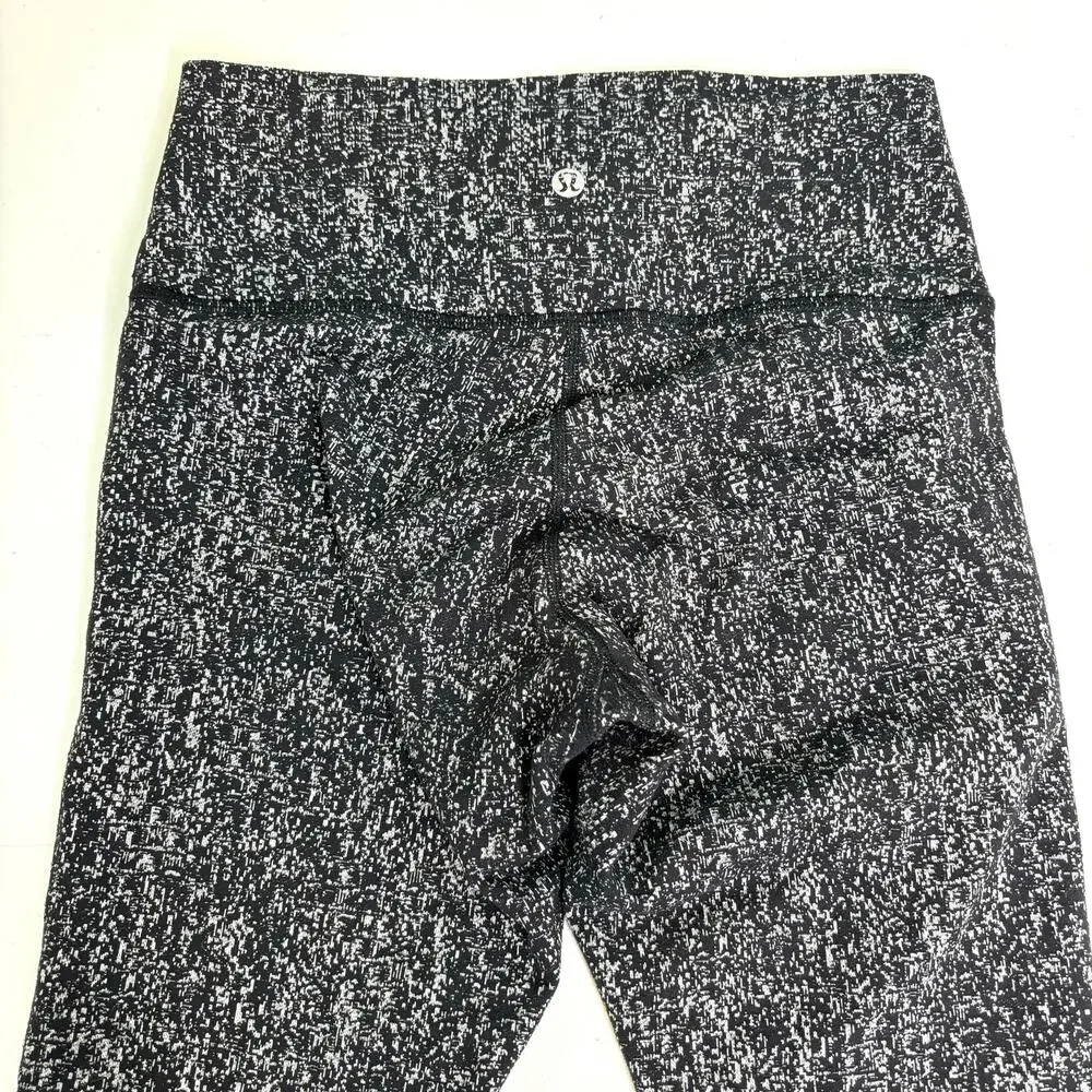 Lululemon Wunder Under High Rise Crop Define Black, White 6
